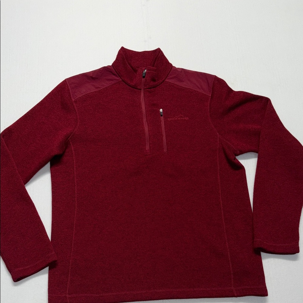 Eddie Bauer Red Quarter-Zip Pullover L